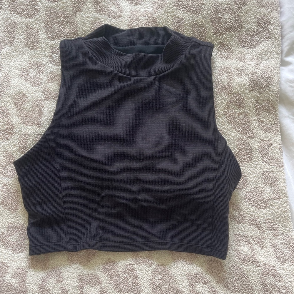 ALO Yoga Black Sleeveless Crop Sports Bra